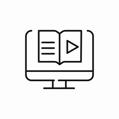 computer online education icon sign vector