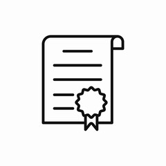 certificate diploma icon sign vector