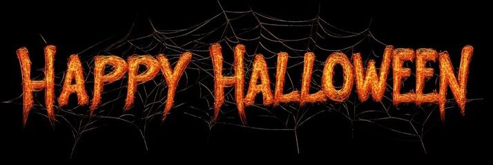 Wall Mural - 3D orange text 