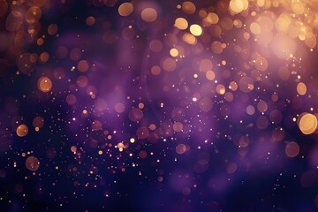 Wall Mural - A purple background with many small circles of light, generative ai