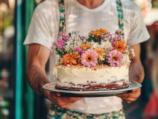 Poster - person with cake