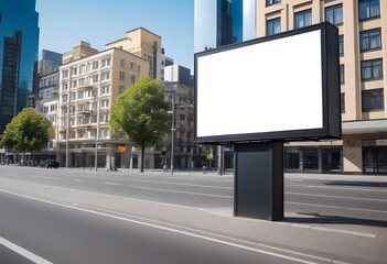 Banner billboard mockup for advertising in city useful for design