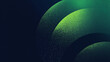 © Nordic - Glowing green light ring black background grainy gradient noise texture poster banner backdrop abstract design, power point background