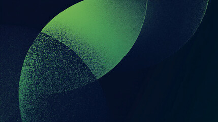 Glowing green light patten black background grainy gradient noise texture poster banner backdrop abstract design, power point background 