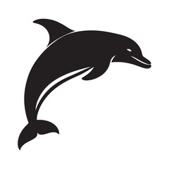 Dolphin silhouette vector