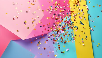 Wall Mural - Vibrant Abstract Background Filled with Colorful Confetti