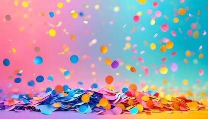 Wall Mural - Vibrant Abstract Background Filled with Colorful Confetti