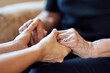 © C.Arcurs/peopleimages.com - Senior, hope or people holding hands for praying, support or comfort for care, trust or worship. Closeup, faith or mourning with widow or kindness for help, grief or peace for loss or healing in home