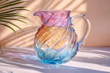 Poster - Swirled Glass Pitcher with Multicolored Gradient