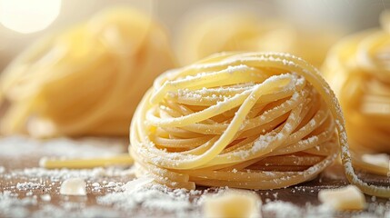 Close-up of fresh cooked spaghetti. Perfect for food blogs and recipe websites.