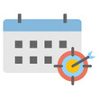 © Ali - Target schedule icon with color style