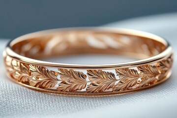 Sticker - Gold Ring with Ornate Leaf Design