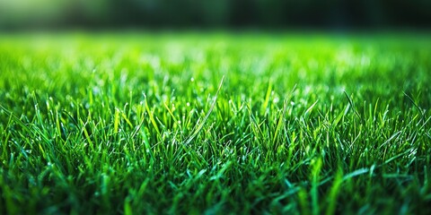 Poster - texture of an even green lawn as a background