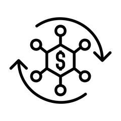 Poster - business model Line Icon