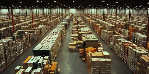 Canvas Print - Logistics in a warehouse.