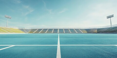 Wall Mural - Empty football stadium background 