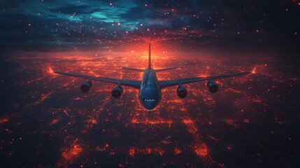 Wall Mural - business technology ernet and network concept travel transportation concept with planes