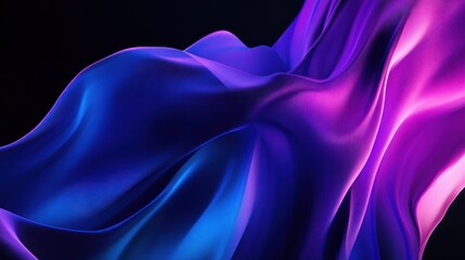 Poster - Abstract Blue and Pink Fabric Waves