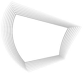 Square dynamic line shape. Gradient blend designs