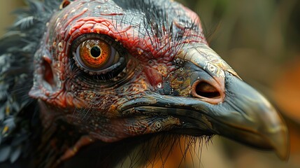 Close Up of a Bird's Eye and Beak