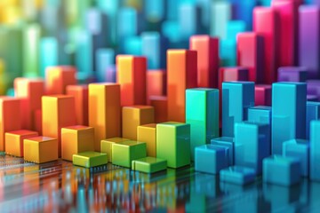 Wall Mural - a colorful image of blocks with different colors and sizes