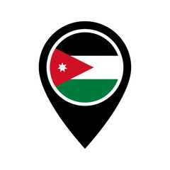 Poster - Jordan flag location icon