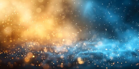Wall Mural - Abstract background new year, blue and gold fireworks.