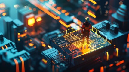Incident management, business technology concept. Operational excellence in IT operations. Process of efficiently identifying, diagnosing and resolving unexpected problems that occur in IT systems. 