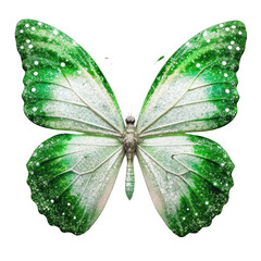 glitter white green butterfly symbol