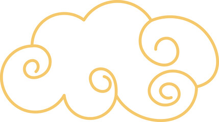 Wall Mural - Chinese Cloud Outline