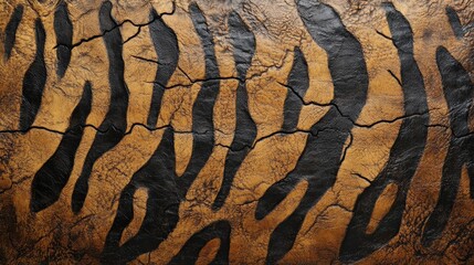 Realistic tiger texture patterns, rough black and orange stripes, showcase the natural beauty and fierce elegance of tiger fur. Very suitable for animal pattern backgrounds and wild animal themes