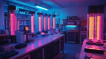 Poster - Neon Lab Interior.