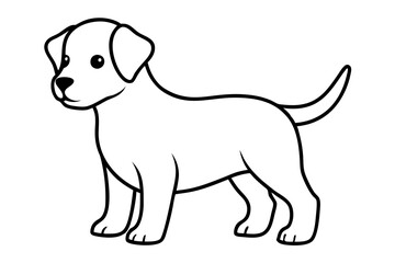 Wall Mural - puppy silhouette vector icon