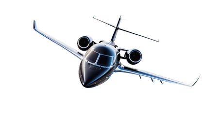 black private business generic travel rendering white concept clouds luxury sky background horizontal flying sun blue huge design photo 3d jet plane class vip first jet business flight travel air