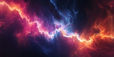 Wall Mural - Abstract fractal flame background design