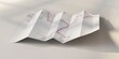 © miss irine - Close-up of folded paper map with blank page. Isolated 3D mockup with shadow. Realistic rendering of empty geography guide. Cartography concept for navigation and location.