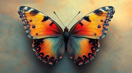 Wall Mural - Close-up of a Vibrant Butterfly