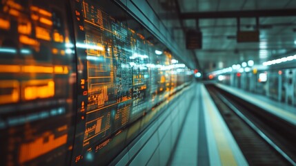 Canvas Print - Train Station Display.