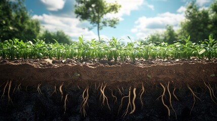 Canvas Print - Roots and Soil.