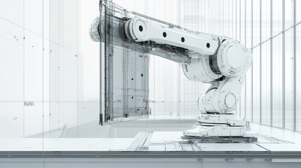 Robotic Arm in Factory.