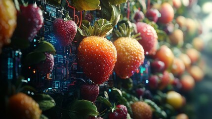 Poster - Cyber Strawberries.