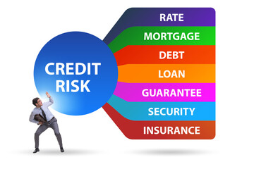 Canvas Print - Credit risk concept in modern banking