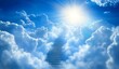 © adri - Stairway to Heaven with White Clouds and Bright Sun.