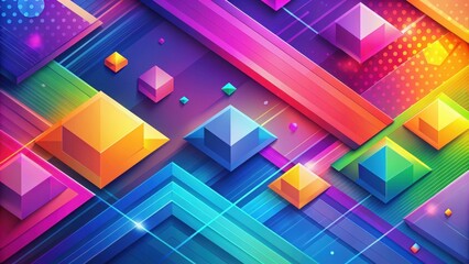 Abstract background with vibrant colors and geometric shapes, abstract, background, vibrant, colors, geometric, shapes