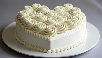 Wall Mural -  Elegant heartshaped cake perfect for a special occasion