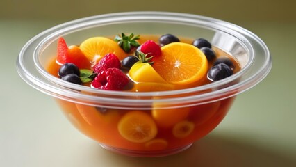 Sticker -  Fresh fruit salad in a clear bowl