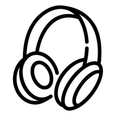 Wall Mural - headphone Line Icon