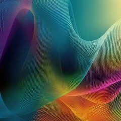 Fototapete - Abstract colorful mesh gradient background with dynamic geometric shapes. Bright blue, dark colors blend together in modern, trendy design. Illustration features beautiful, creative concept perfect