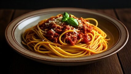 Wall Mural -  Delicious Spaghetti Bolognese ready to be savored