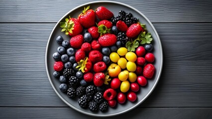 Wall Mural -  Fresh fruit medley ready to be enjoyed